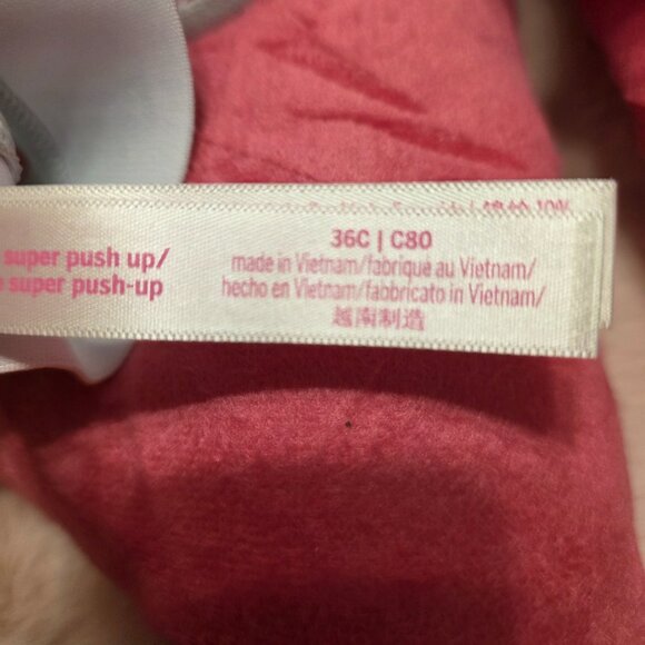 PINK Victoria's Secret Wear Everywhere Super Push Up Bra Heather Gray 36C - NWOT - Picture 4 of 5